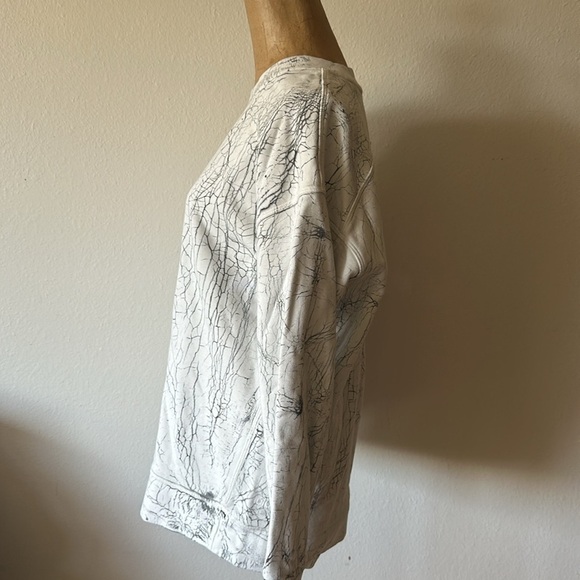 Lululemon sz 8 Perfectly oversized Crew thread dye white black great pre owned - Picture 4 of 7